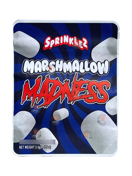 Sprinklez Madness Marshmallow Mylar Bags 3.5g Sticker base Bag -With stickers and labels - Black Unicorn Hub