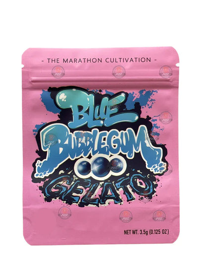 Blue Bubblegum Gelato 3.5g Mylar Bag The Marathon Cultivation- Packaging Only - Black Unicorn Hub