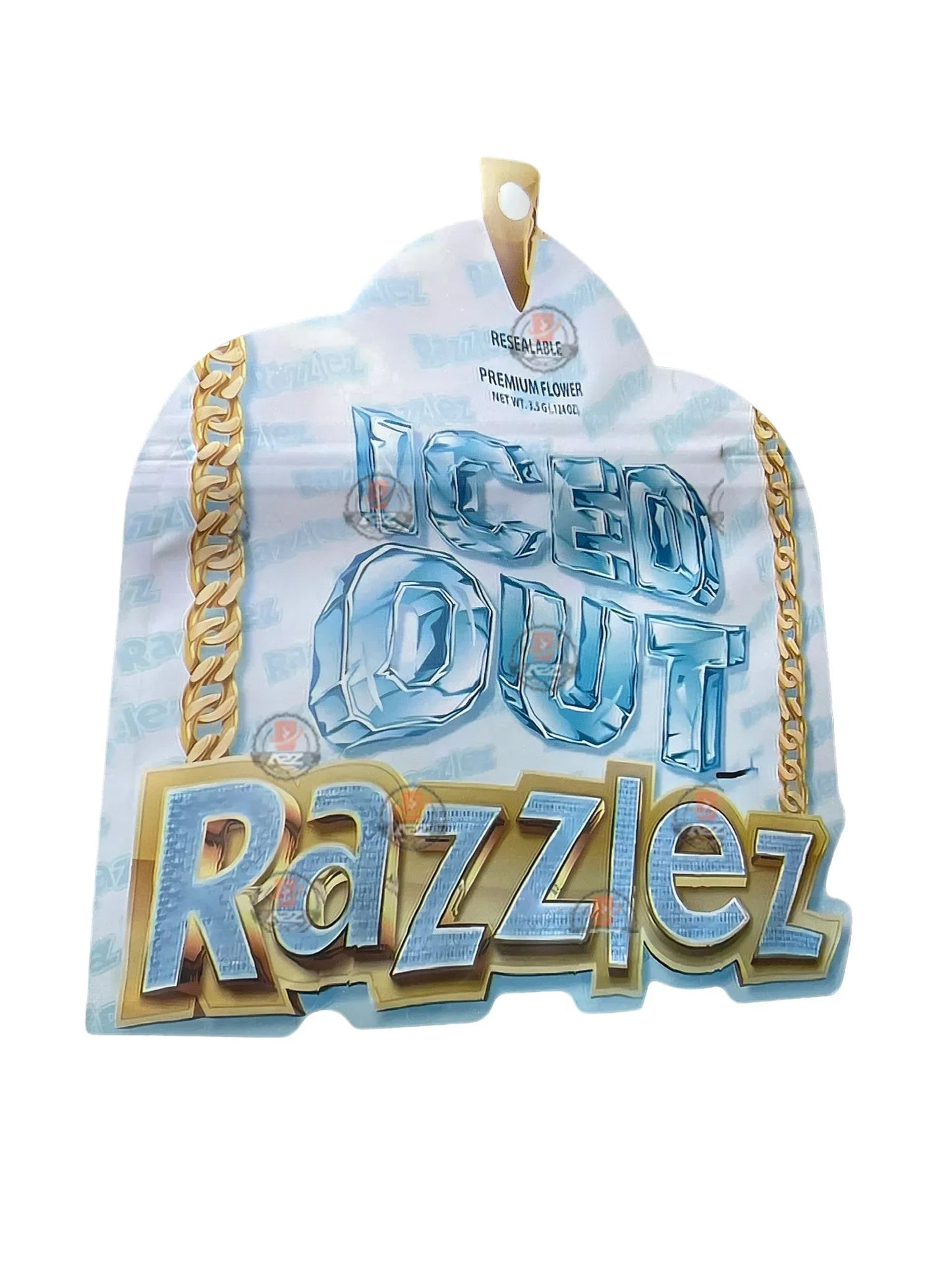 Iced Out Razzlez Mylar Bag- Packaging Only - Black Unicorn Hub