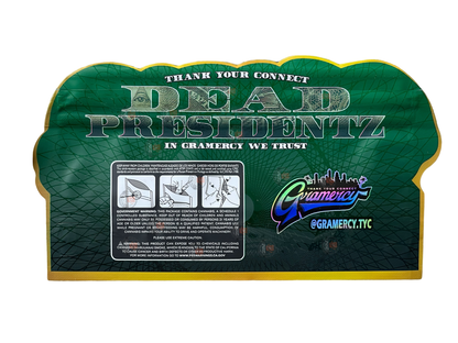 Dead Presidents 3.5g Mylar Bag Cut Out-Holographic Presidentz