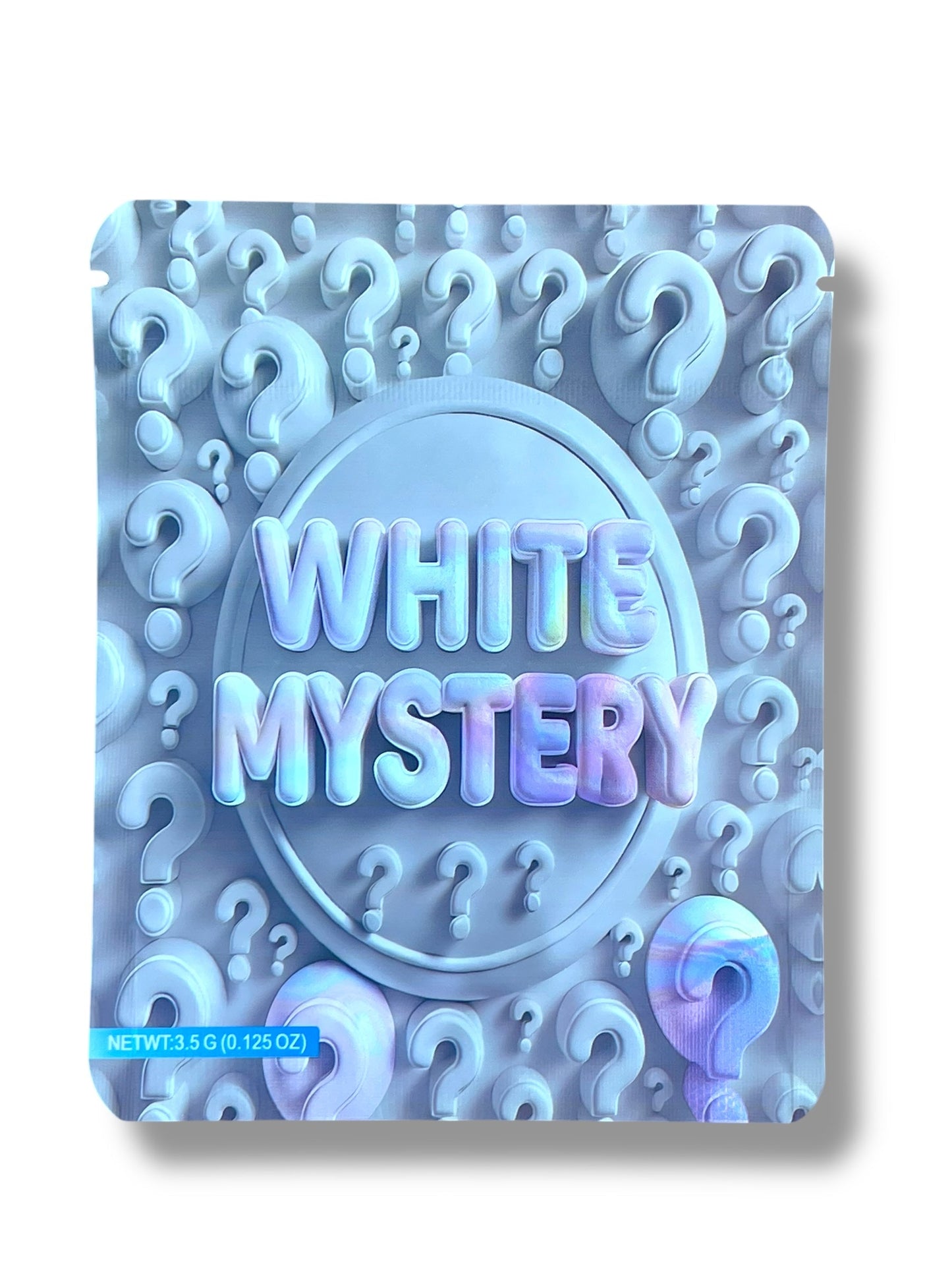 White Mystery 3.5g Mylar Bag- Packaging Only