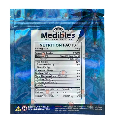 Cool Ranch 500mg Mylar Chips bags 3.5G