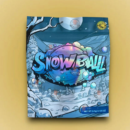 Snowball 3.5g Mylar Bags Black Unicorn Packaging Only- Holographic - Black Unicorn Hub