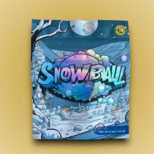 Snowball 3.5g Mylar Bags Black Unicorn Packaging Only- Holographic - Black Unicorn Hub