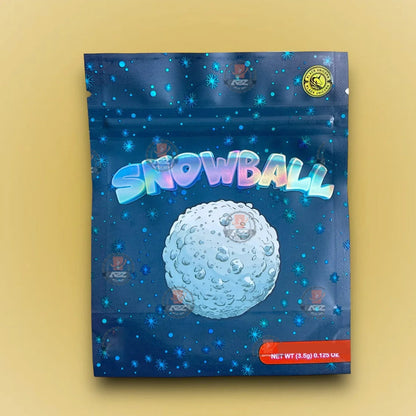 Snowball 3.5g Mylar Bags By Black Unicorn Packaging Only- Holographic - Black Unicorn Hub