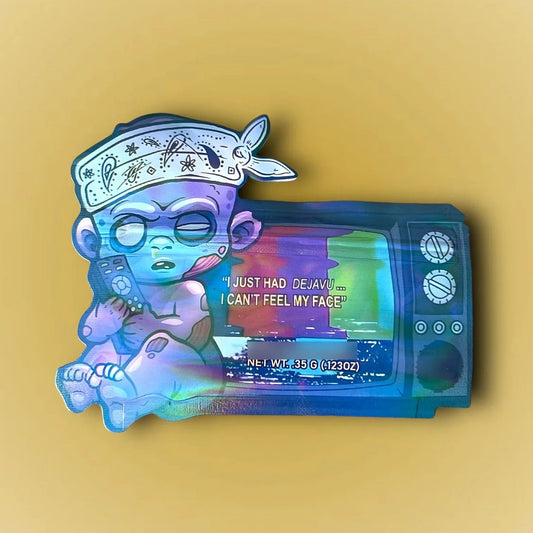 Baby I Can't Feel My Face Cut Out Mylar Bags 3.5g I just had Dejavu Hight Tolerance ICFMF - Black Unicorn Hub