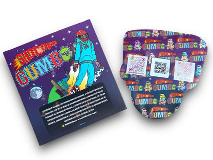 Gumbo Shot OFF Mylar Bags with Boxes 3.5g Box Packaging Holographic boxes and bags