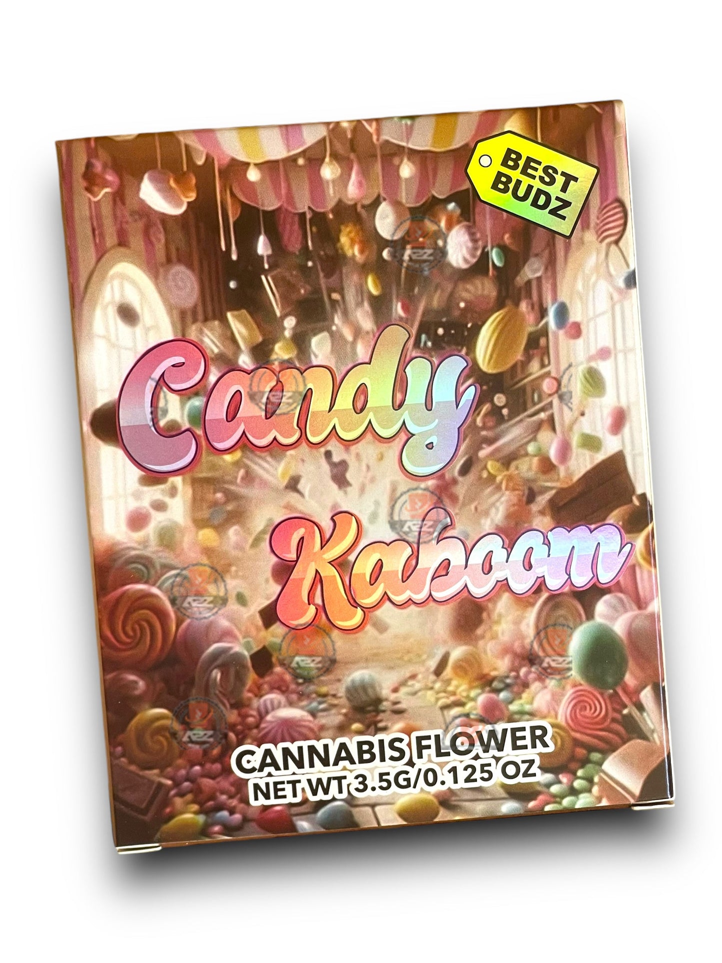 Best Budz Candy Kaboom Mylar Bags with Boxes 3.5g Box Packaging Holographic