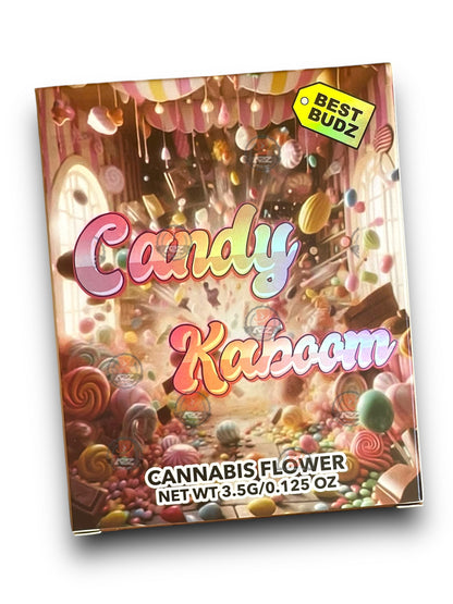Best Budz Candy Kaboom Mylar Bags with Boxes 3.5g Box Packaging Holographic