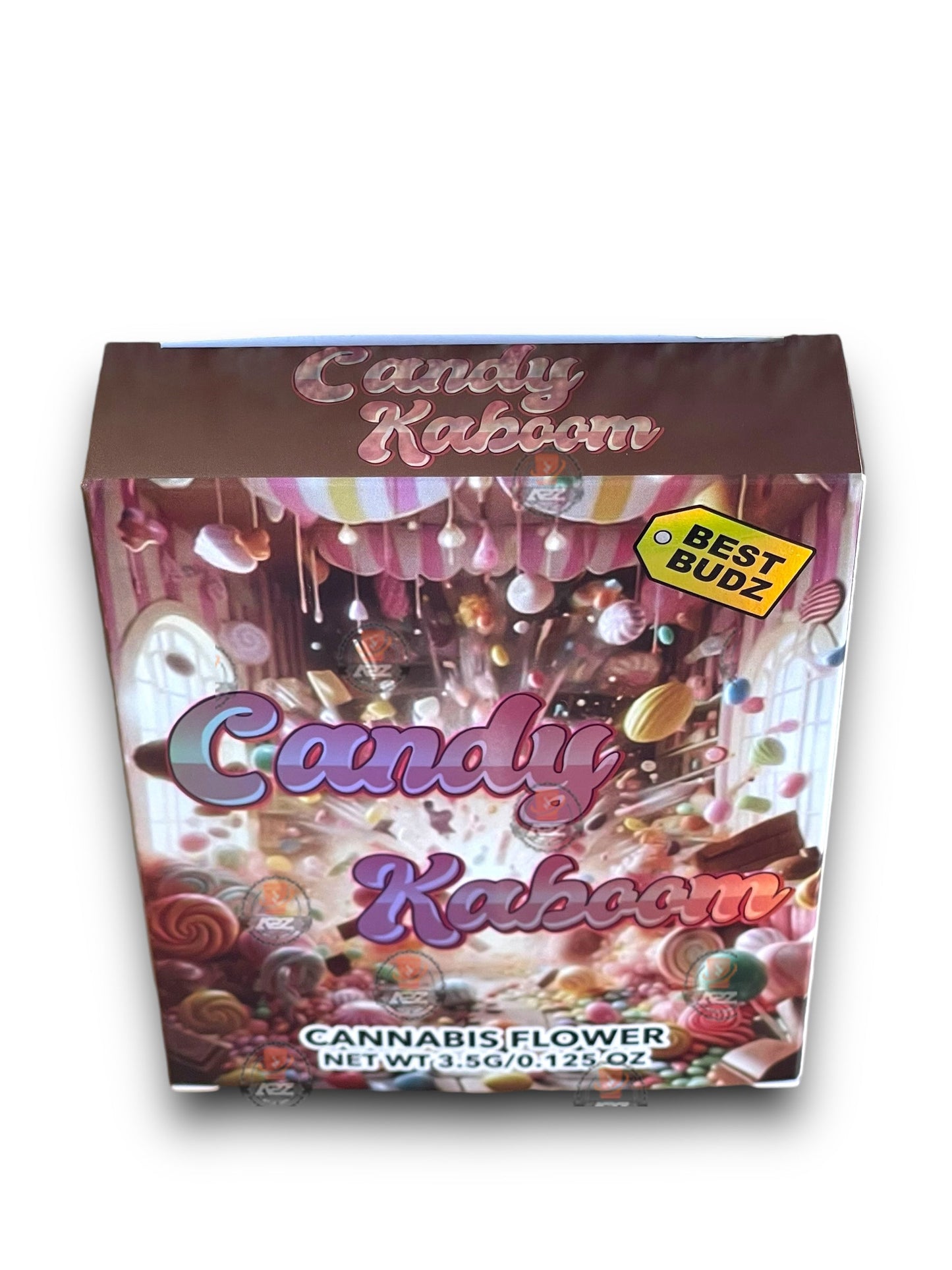 Best Budz Candy Kaboom Mylar Bags with Boxes 3.5g Box Packaging Holographic
