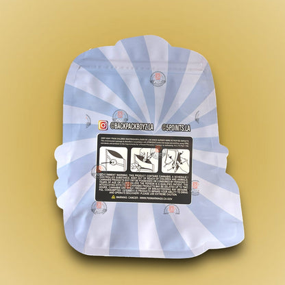Backpack Boyz White Bubblegum Gelato 3.5 G Myar Bag- Die Cut- Backpack Shape