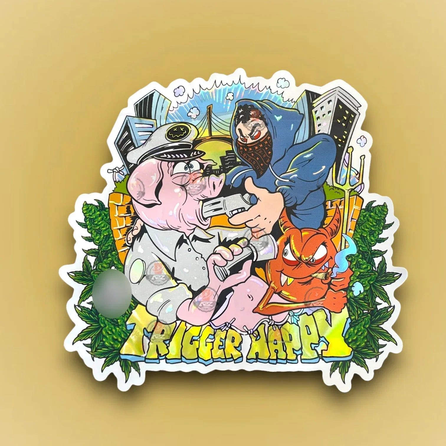 Trigger Happy 3.5G Mylar Bags - Zigzotic Packaging Only - Black Unicorn Hub