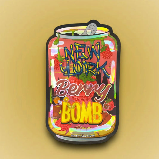 New York Berry Bomb 3.5G Mylar Bag Holographic - Black Unicorn Hub
