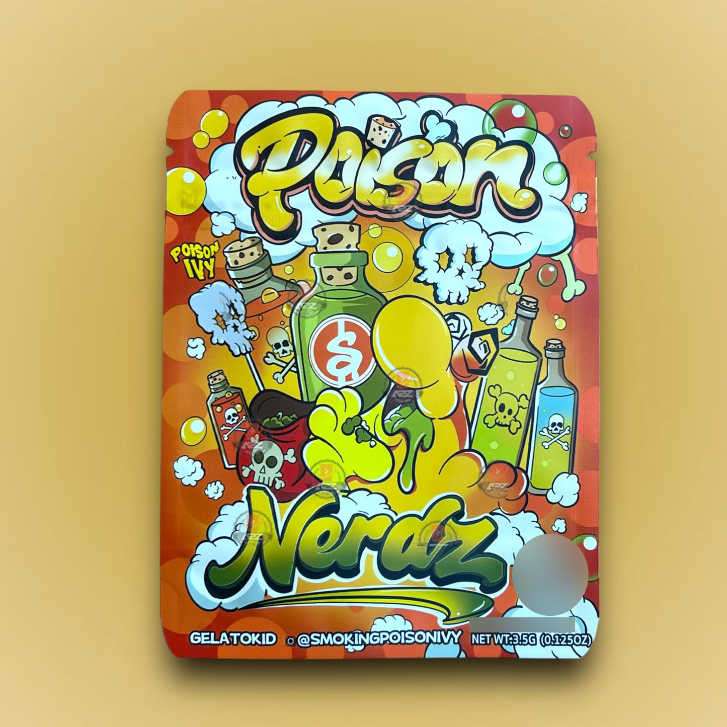 Poison 3.5g Mylar Bags Packaging Only