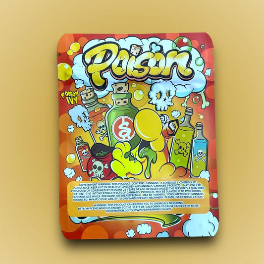 Poison 3.5g Mylar Bags Packaging Only