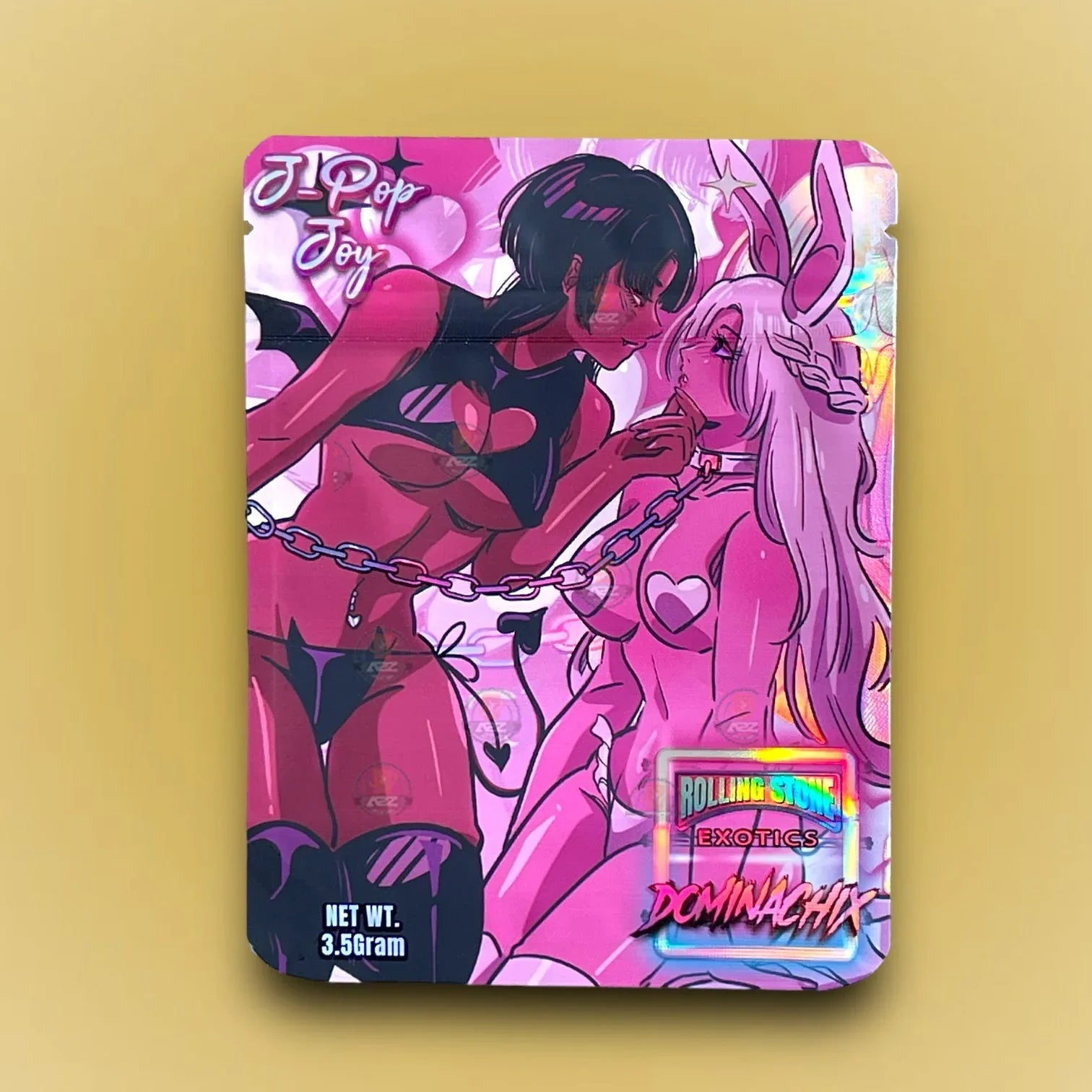 J Pop Joy 3.5G Mylar Bags-Rolling Stone Dominachix Packaging Only - Black Unicorn Hub