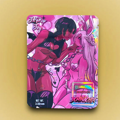 J Pop Joy 3.5G Mylar Bags-Rolling Stone Dominachix Packaging Only - Black Unicorn Hub