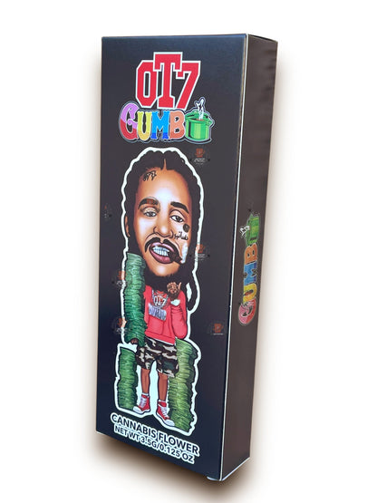 0T7 Quanny Gumbo Mylar Bags with Boxes 3.5g Box Packaging Holographic Fly Trap