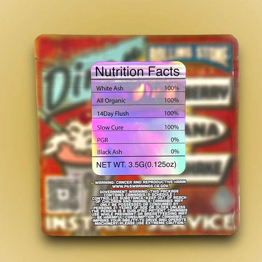 Strawberry Banana Milkshake 3.5G Mylar Bags-Rolling Stone Exotics - Black Unicorn Hub