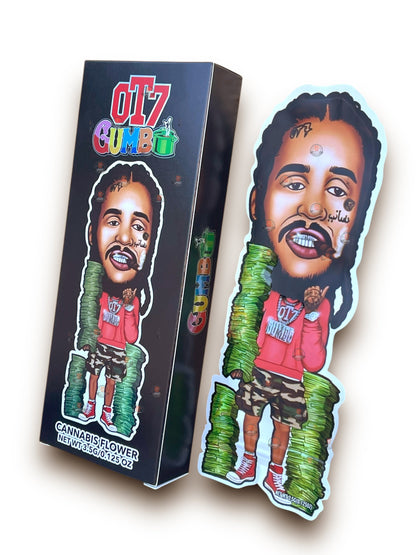 0T7 Quanny Gumbo Mylar Bags with Boxes 3.5g Box Packaging Holographic Fly Trap