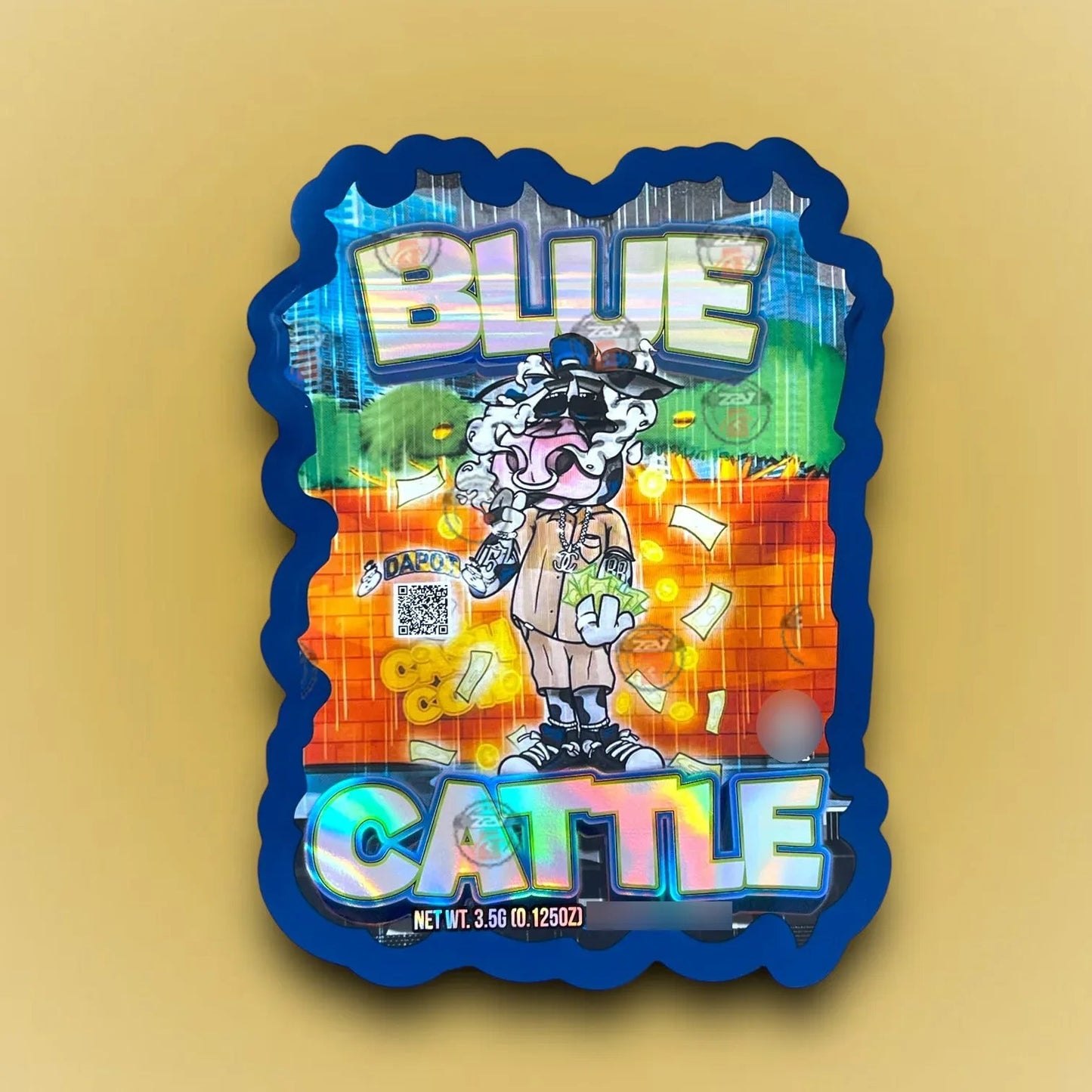 Blue Cattle 3.5G Mylar Bag Cash Cow - Black Unicorn Hub
