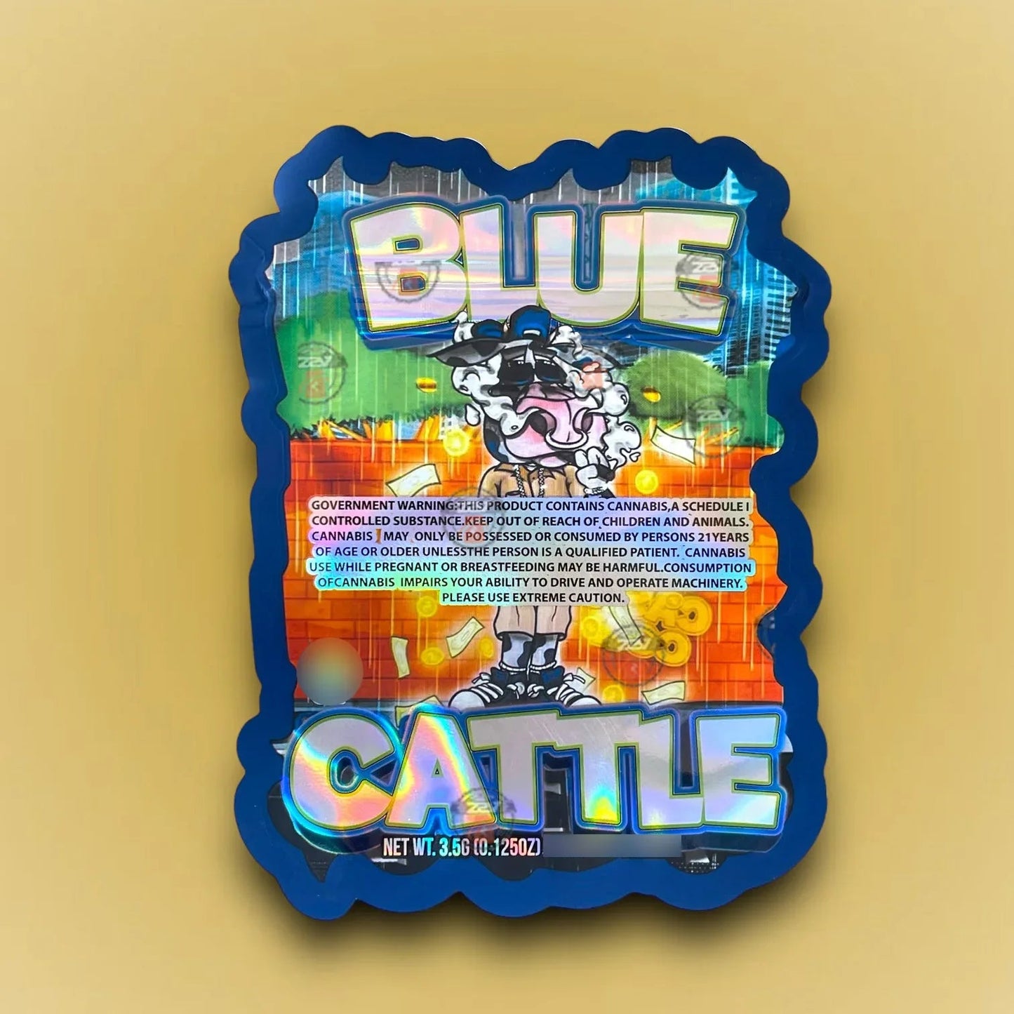 Blue Cattle 3.5G Mylar Bag Cash Cow - Black Unicorn Hub