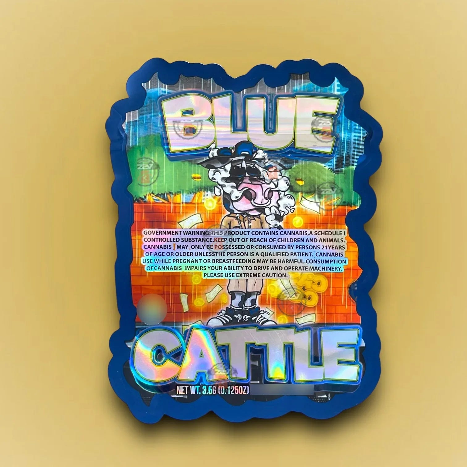 Blue Cattle 3.5G Mylar Bag Cash Cow - Black Unicorn Hub