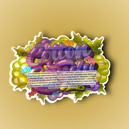 Cotton Candy Grapes 3.5G Mylar Bag Holographic