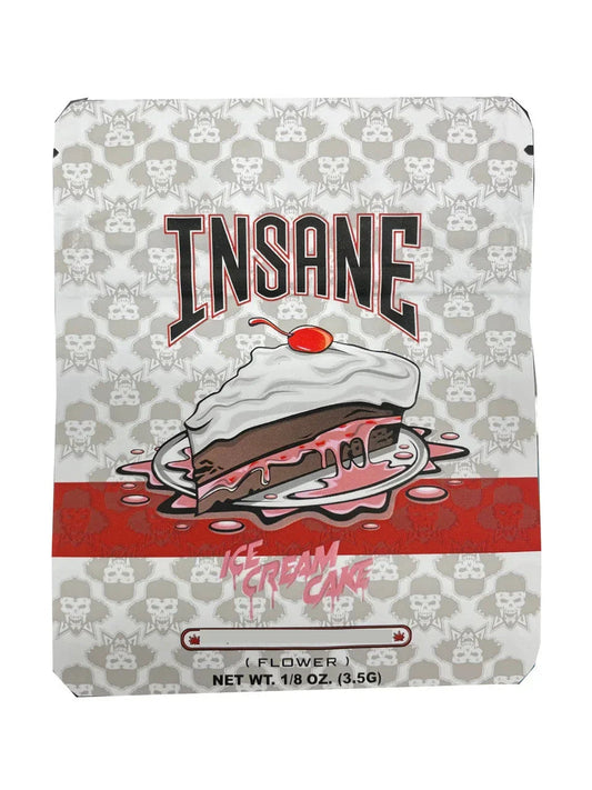 Insane Ice Cream Cake Mylar zip lock bag 3.5G - Black Unicorn Hub