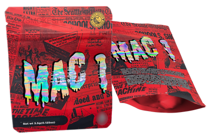 Black Unicorn -Mac 1 Holographic Mylar bag 3.5g  For Flower