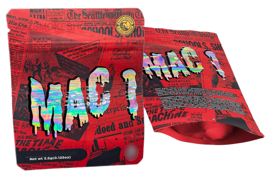 Black Unicorn -Mac 1 Holographic Mylar bag 3.5g  For Flower