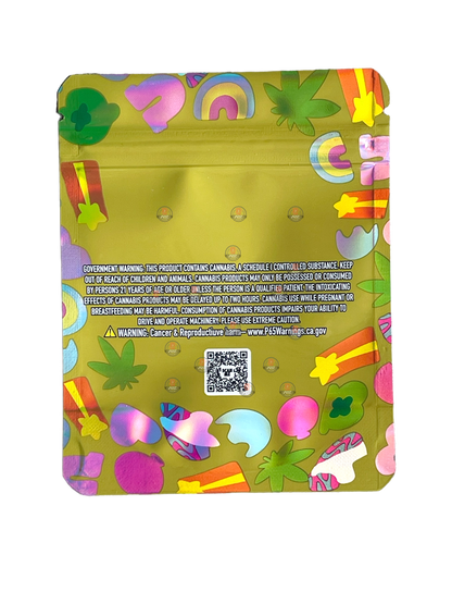 Magical Bonbones Cut Out Mylar Bags 3.5g Die Cut Holographic 30 Flamez Limited Edition