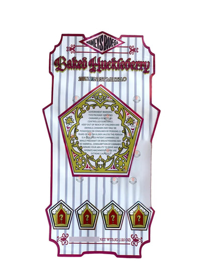 Mamey's Baked Huckleberry Bodega cut out Holographic Mylar zip lock bag 3.5G - Black Unicorn Hub