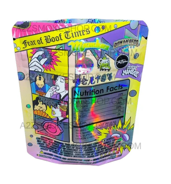 Merfos Exotics Super Mambaz bag 3.5g Holographic Mylar bag -Packaging Only -NEW - Black Unicorn Hub