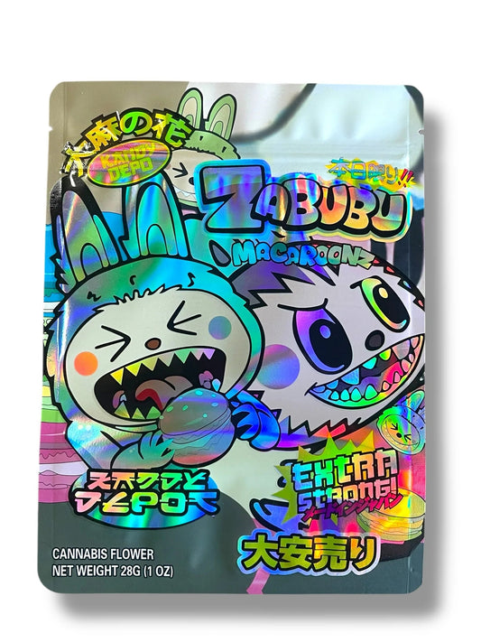 Kandy Depo Zabubu Macaroonz 1 OZ 28G empty Mylar bag 1 ounce (50 Count) - Black Unicorn Hub