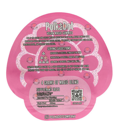 Polkadot Gummies Strawberry Mylar bags 3.5g (Empty Bag-Packaging only)