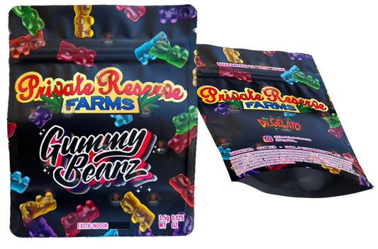 Private Reserve Farms Gummy Bears Bearz 3.5g Mylar bag  Packaging Only