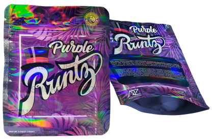 Black Unicorn Purple Holographic Mylar bag 3.5g