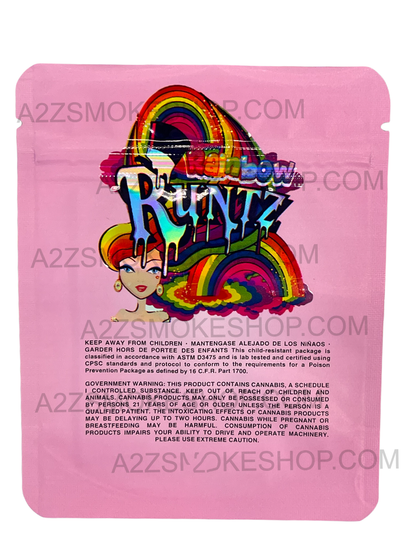 Black Unicorn Rainbow Runtz Holographic Mylar bag 3.5g