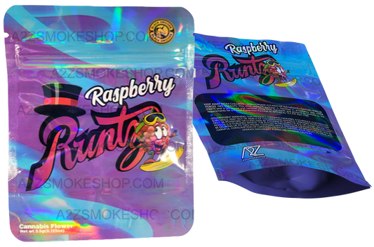 Black Unicorn Raspberry Holographic Mylar bag 3.5g