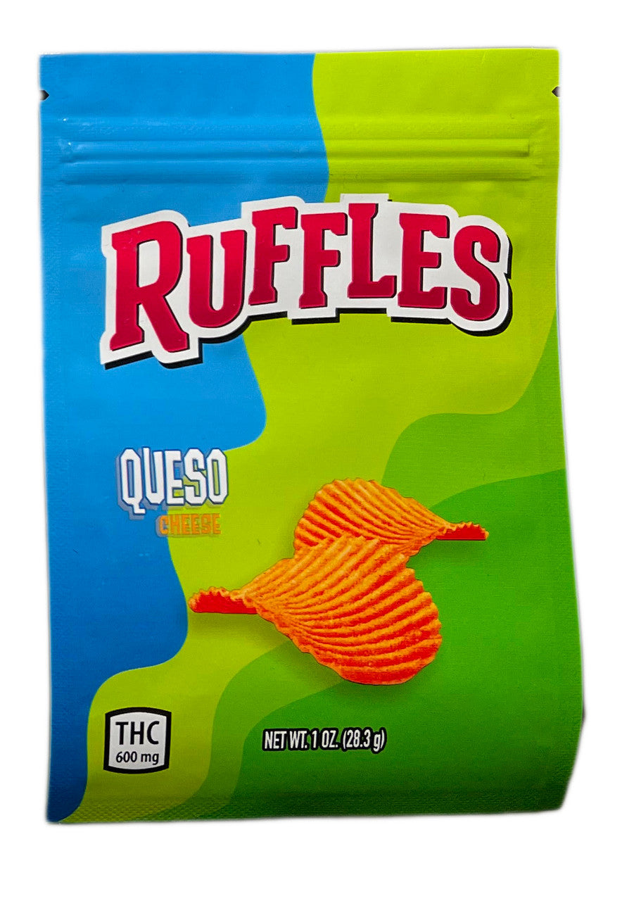 Ruffles Queso Cheese 600mg Mylar Chips bags (Bags Only)