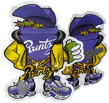 cut out Mylar bag  3.5g Packaging Only