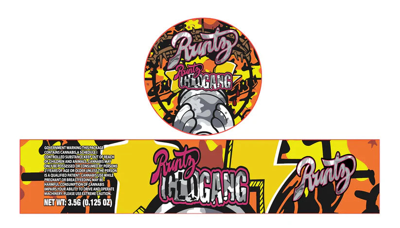 Glass Jar Stickers 3.5g Holographic stickers only