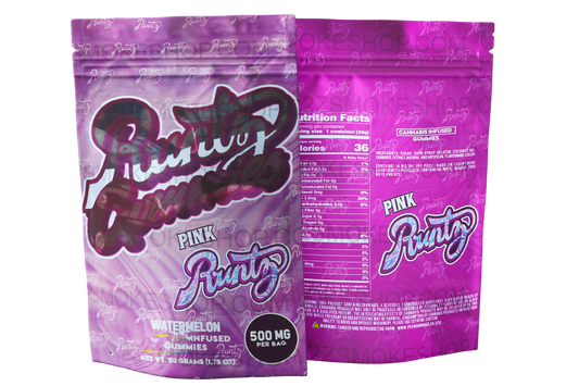 Gummies - Pink  Watermelon 500mg  Mylar Bag Packaging only