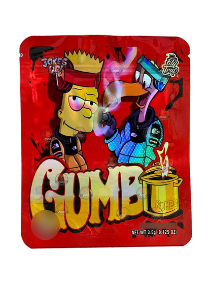Simpson Gumbo 3.5g Mylar Bag Holographic Jokes Up Vulture Bros - Black Unicorn Hub