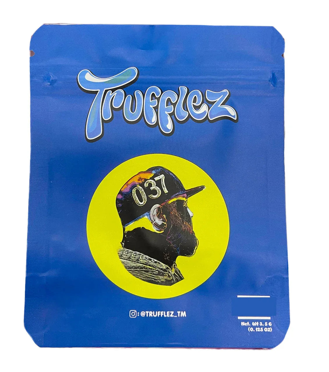 Trufflez 037 Mylar bag 3.5g Smell Proof Airtight Mylar Bag- Packaging Only - Black Unicorn Hub