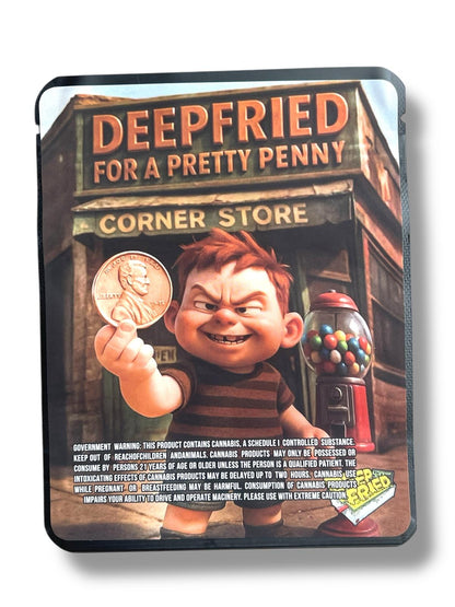 Deep fried For A Pretty Penny 3.5G Sticker Mylar Bags