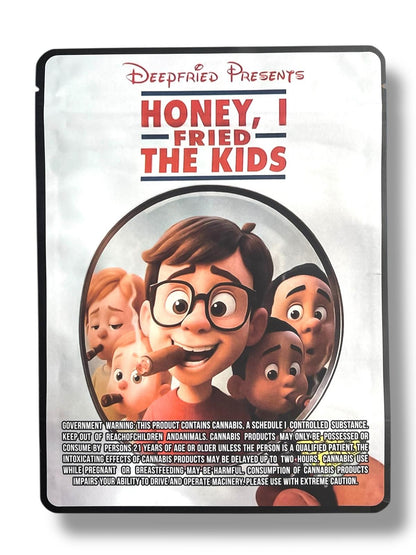 Deep Fried Honey, I Fried The Kids Sticker Bag 1 OZ 28G empty Mylar bag 1-ounce