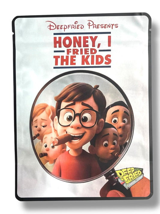 Deep Fried Honey, I Fried The Kids Sticker Bag 1 OZ 28G empty Mylar bag 1-ounce