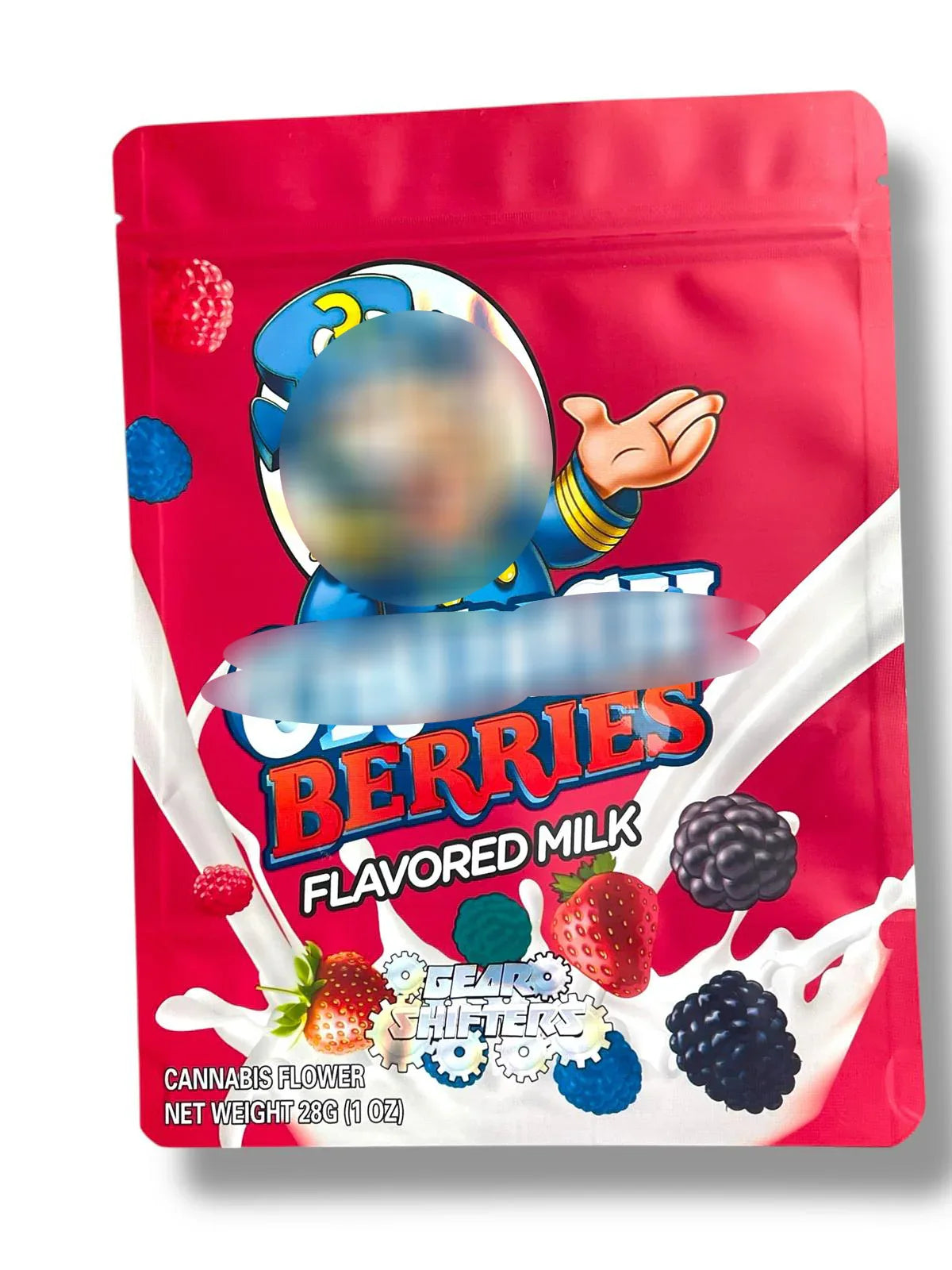 Berries Flavored Milk 1 OZ 28G empty Mylar bag 1 ounce (50 Count) Gear Shifters - Black Unicorn Hub